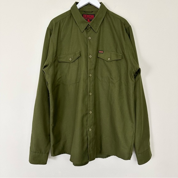 Dixxon Flannel The Revolution Men’s Green Military Shirt - Picture 1 of 11